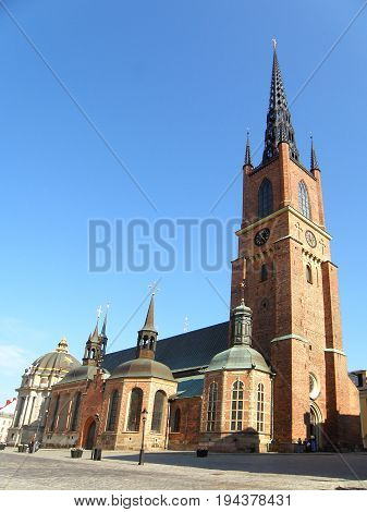 The Riddarholm Church, one of the oldest buildings in Stockholm, Sweden