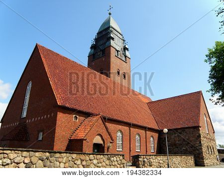 Masthuggskyrkan Church, an impressive church on top of the hill of Goteborg, Sweden