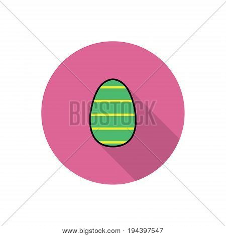 Easter egg icon in flat style isolated