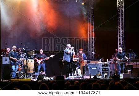 Bassano Del Grappa, Vi, Italy - April 29, 2017: Nomadi An Italian Band On The Stage During The Live
