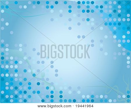 Blue dots vector background