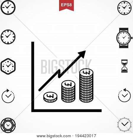 Money Pound Icon or Flat Sign. National UK CurrencySymbol Isolated