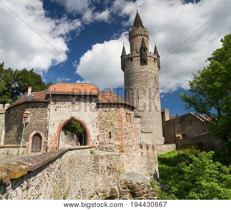 Northern gate and Adolfsturm of Castle Friedberg Hesse Germany