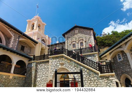 Cyprus - May 27 2014: View on The Kykkos Monastery is one of the wealthiest and best-known monasteries in Cyprus