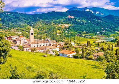 Picturesque Village Of Pazzon Panoramic View