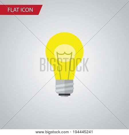 Isolated Idea Flat Icon. Bubl Vector Element Can Be Used For Idea, Bulb, Light Design Concept.