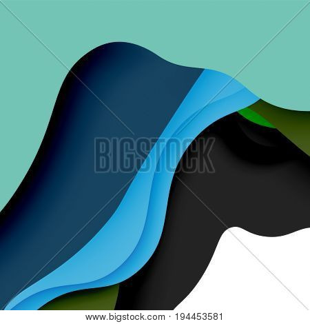 3d abstract background with cut shapes, business presentation, flyer template