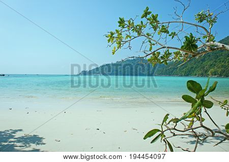 sea beach blue sky at surin island thailand
