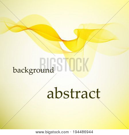 Abstract orange color wave design element. Abstract smooth color wavy vector. Curve flow orange motion illustration. Orange smoke wave lines. Orange wave. Wave orange. Vector orange wave