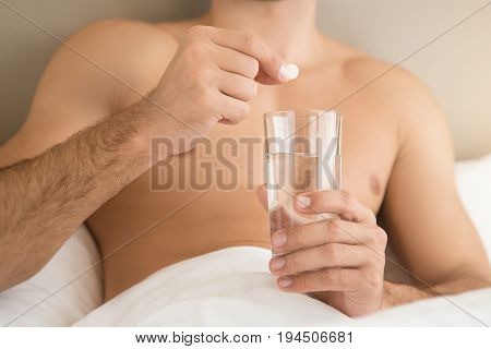 Young male traveler tourist hotel accomodation medicine