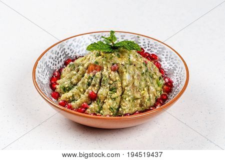 Raheb Salad include Tomato, Bell Peppers, Parsley, Garlic, Onions, Freshly Squeezed Lemon Juice Virgin Olive Oil