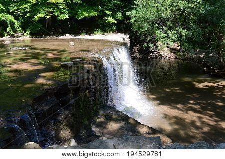 A waterfall at Nerstrand Big Woods State Park in Minnesota