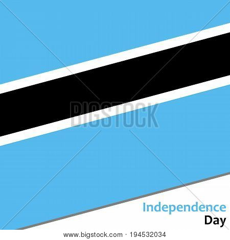 Botswana independence day with flag vector illustration for web