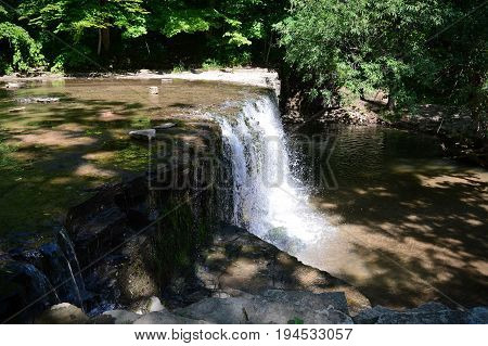 A waterfall at Nerstrand Big Woods State Park in Minnesota