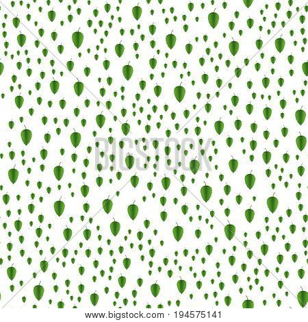Green leaves seamless pattern ecology on a light background