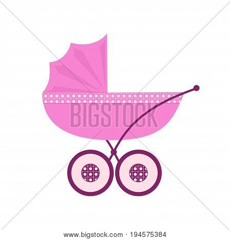 pink baby carriage for Newborn baby Cartoon