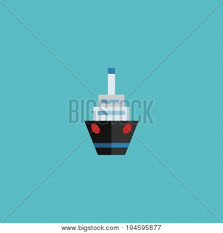 Flat Icon Ship Element. Vector Illustration Of Flat Icon Boat Isolated On Clean Background. Can Be Used As Ship, Boat And Vessel Symbols.