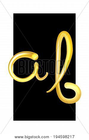 Font set with letters a, b, Alphabet made of fresh citrus juices Liquid letters. Vector illustration made of water