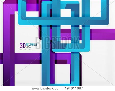 Rectangle tube elements, 3d background