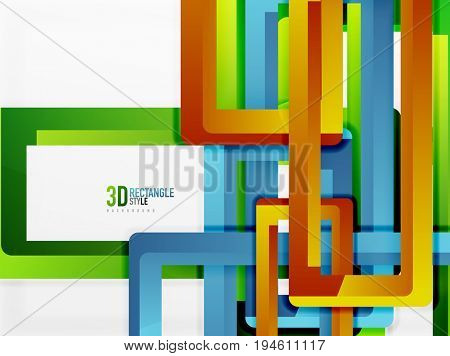 Rectangle tube elements, 3d background