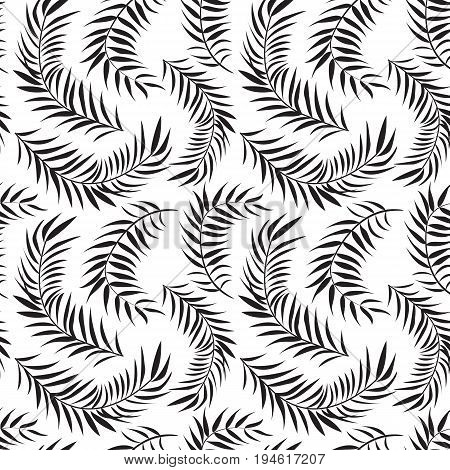 Palm leaf pattern. Vector illustration. Decor element