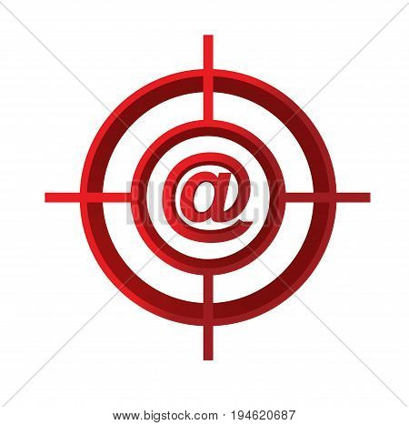 Contact Us Target Sign Concept Illustration Design Over A White Background