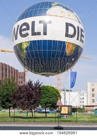 BERLIN GERMANY - JULY 9 2017: Hot Air Balloon 
