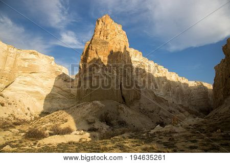 Mountain sierra in canyon Boszhira in Ustyurt plateau, Kazakhstan