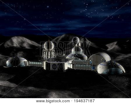 3D Illustration Of A Space Station