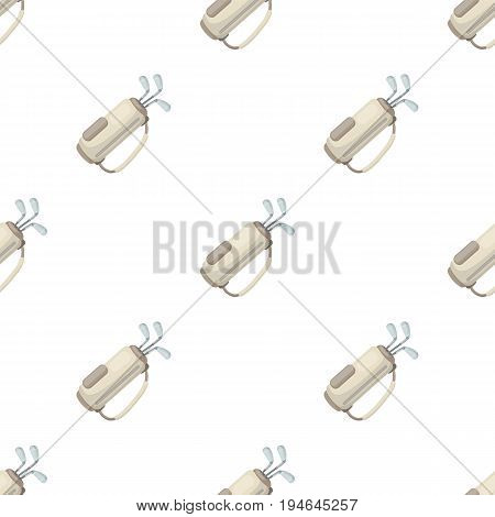 A bag with golf clubs.Golf club single icon in cartoon style vector symbol stock illustration .
