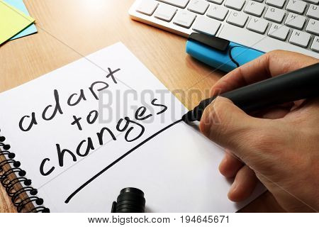 Adapt to changes written in a note.