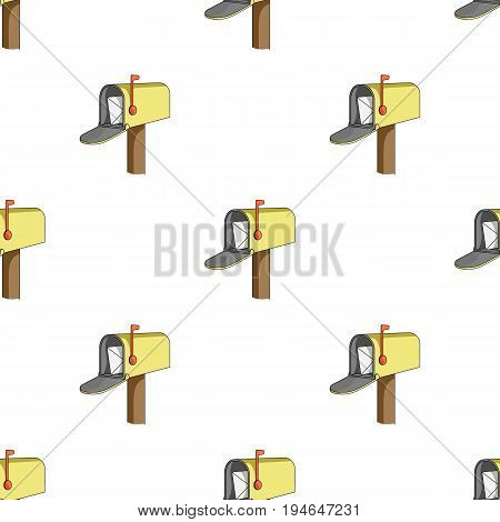 Correspondence box.Mail and postman pattern icon in cartoon style vector symbol stock illustration .