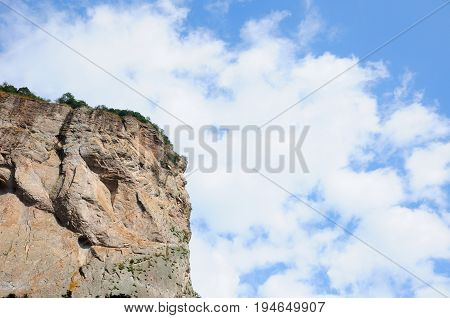 rock formations at the DaLong waterfall scenic area within Yandangshan scenic area near Yandang Town Yueqing County Zhejiang province China.