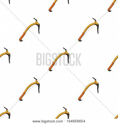 Ice ax.Mountaineering single icon in cartoon style vector symbol stock illustration .