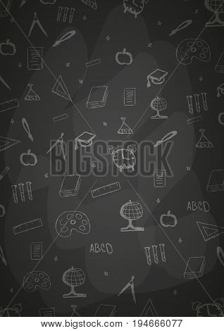 Welcome Back To School Banner With Different School Objects.
