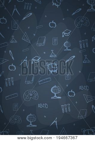 Welcome Back To School Banner With Different School Objects.