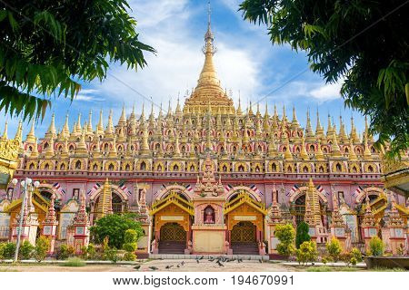 Beautiful Buddhist Pagoda, Thanboddhay Phaya in Monywa, Myanmar