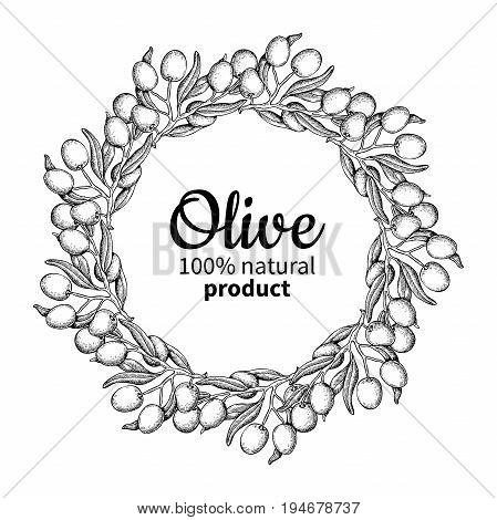Olive Wreath Hand Vector Photo Free Trial Bigstock