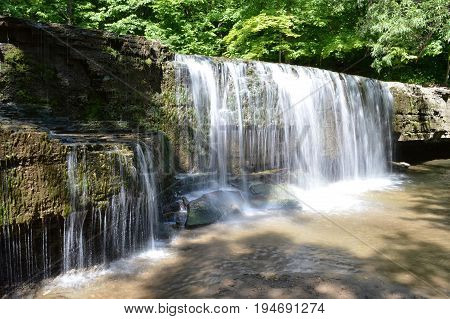 A waterfall at Nerstrand Big Woods State Park in Minnesota