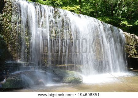 A waterfall at Nerstrand Big Woods State Park in Minnesota
