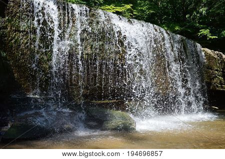 A waterfall at Nerstrand Big Woods State Park in Minnesota