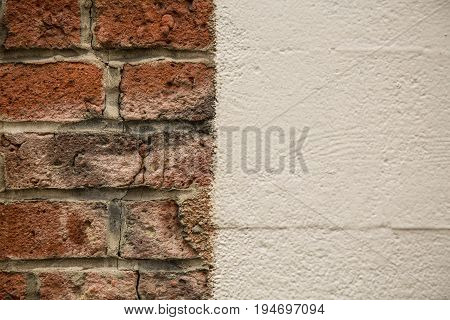 Concept juxtaposition old new bricks background abstract