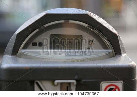 Display park meter zeros closeu up background