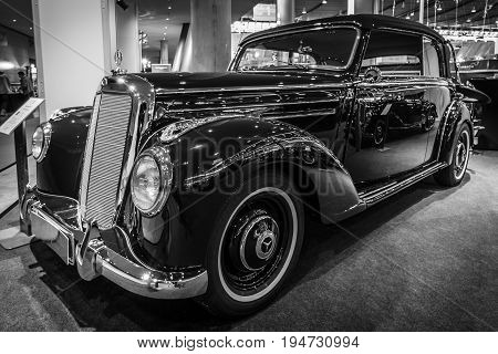 STUTTGART GERMANY- MARCH 17 2016: Full-size luxury car Mercedes-Benz 220 