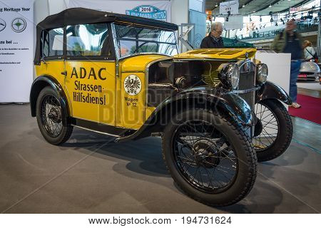 STUTTGART GERMANY - MARCH 17 2016: Retro car BMW 3/15 PS DA2 ( 