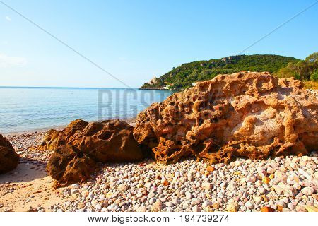 Portinho da Arrabida - beach in the Parque Natural da Arrabida Setubal Portugal