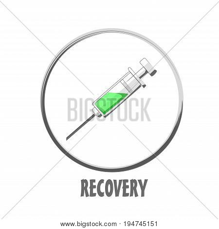 Icon Basic button syringe recovery design art