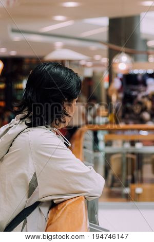 Asian Women 40S White Skin In Shopping Mall