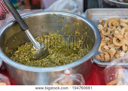 Chili Sauce, Chili Paste Or Pepper Sauce In Market