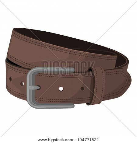 Leather belt vector illustration on white background
